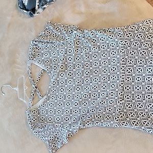 Loft Fit & Flare Cut Out Dress